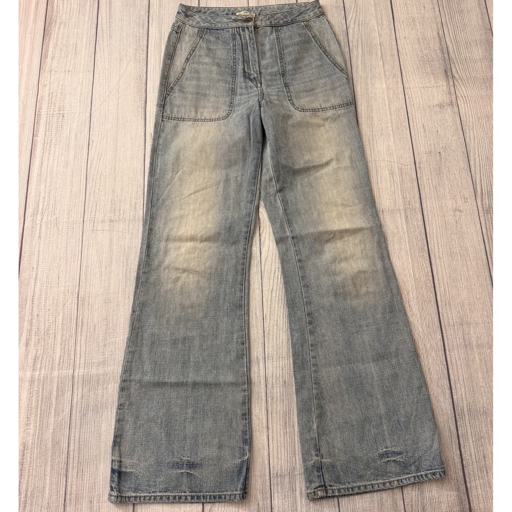 Standard James Perse Wide Leg Denim‎ Jeans Women Size 25 Light Wash High Rise